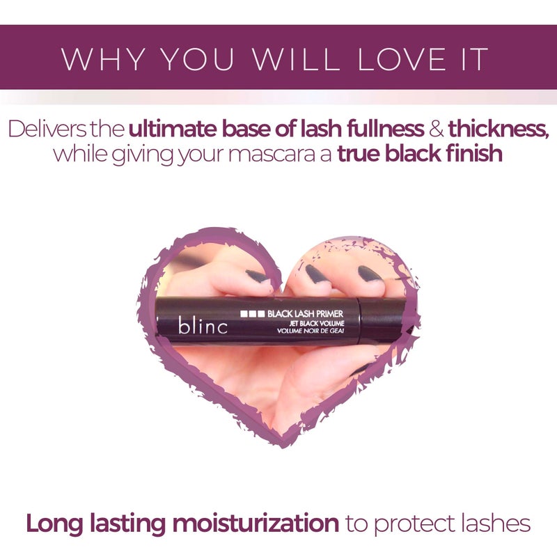 Blinc Black Lash Primer, Lash Boosting Conditioning Eyelash Primer Mascara with Vitamin E and Growth Promotion Peptides, Defining and Lengthening Mascara Primer, 5mL / 0.16 Fl. Oz - Image 5