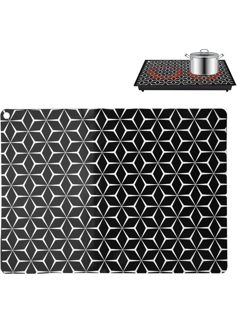 حصيرة حماية من السيليكون لموقد الحث مقاس ‎25×35 سم‎، واقي غير قابل للانزلاق مقاوم للخدوش والزيوت، حصيرة مطبخ متعددة الاستخدامات لحماية سطح الطهي من التلف وتنظيف سهل للأسطح - Image 1