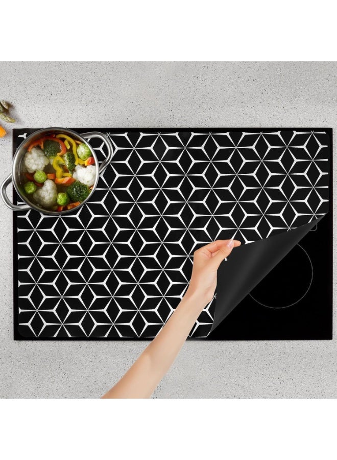 حصيرة حماية من السيليكون لموقد الحث مقاس ‎25×35 سم‎، واقي غير قابل للانزلاق مقاوم للخدوش والزيوت، حصيرة مطبخ متعددة الاستخدامات لحماية سطح الطهي من التلف وتنظيف سهل للأسطح - Image 3