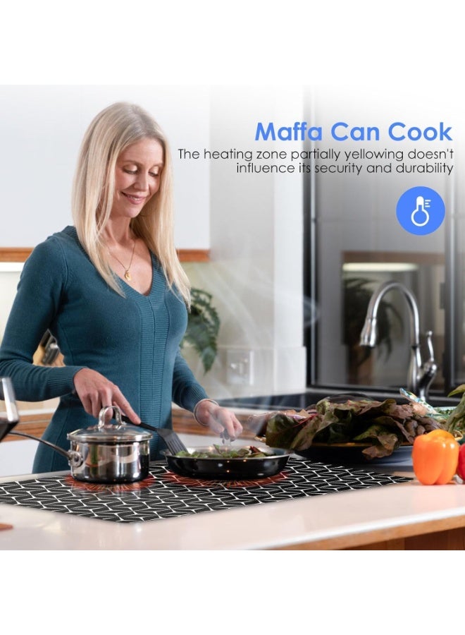حصيرة حماية من السيليكون لموقد الحث مقاس ‎25×35 سم‎، واقي غير قابل للانزلاق مقاوم للخدوش والزيوت، حصيرة مطبخ متعددة الاستخدامات لحماية سطح الطهي من التلف وتنظيف سهل للأسطح - Image 5