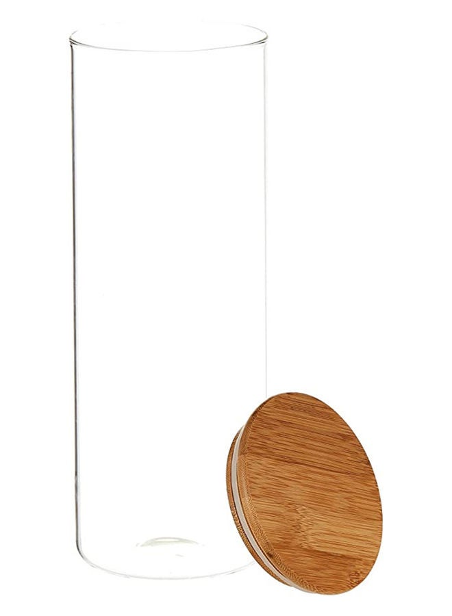 AKDC Harmony Zh18144A Glass Jar With Bamboo Lid 1800Ml. Size:10x28Cm - Image 3