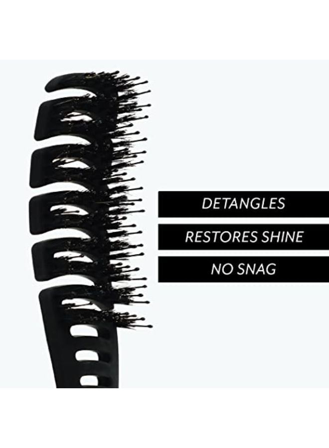 EVERLONG Flex Brush By Hair, Boar Bristle Flex Brush For Detangling Wet Or Dry Hair, For All Hair Types, Safe For Extensions & Wigs - Image 1