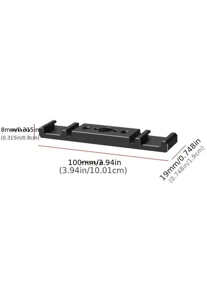ZS53640 E2 Heavy Duty Aluminum Alloy Dual Cold Shoe Mount Bracket For DSLR Camera - Image 5