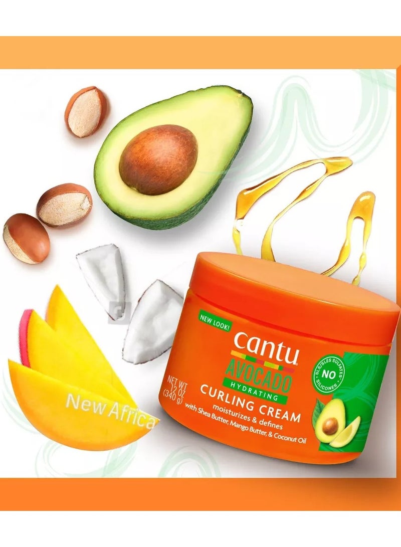 Cantu Avocado Hydrating Curling Cream 340gm - Image 3