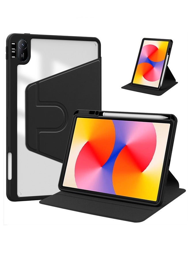 Case for HUAWEI Matepad SE 11 inchTablet, Protective Case  , Acrylic 360 ° Rotating Design, Automatic Wake-up/sleep, Soft Leather,Black - Image 1