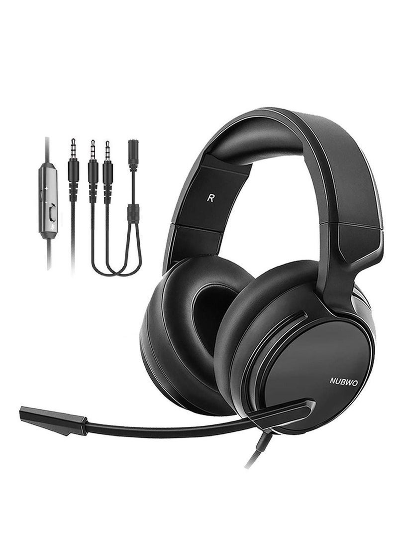 سماعات رأس سلكية للألعاب N12 مزودة بميكروفون لأجهزة PS4/PS5/ZOne/X Series/Switch/PC