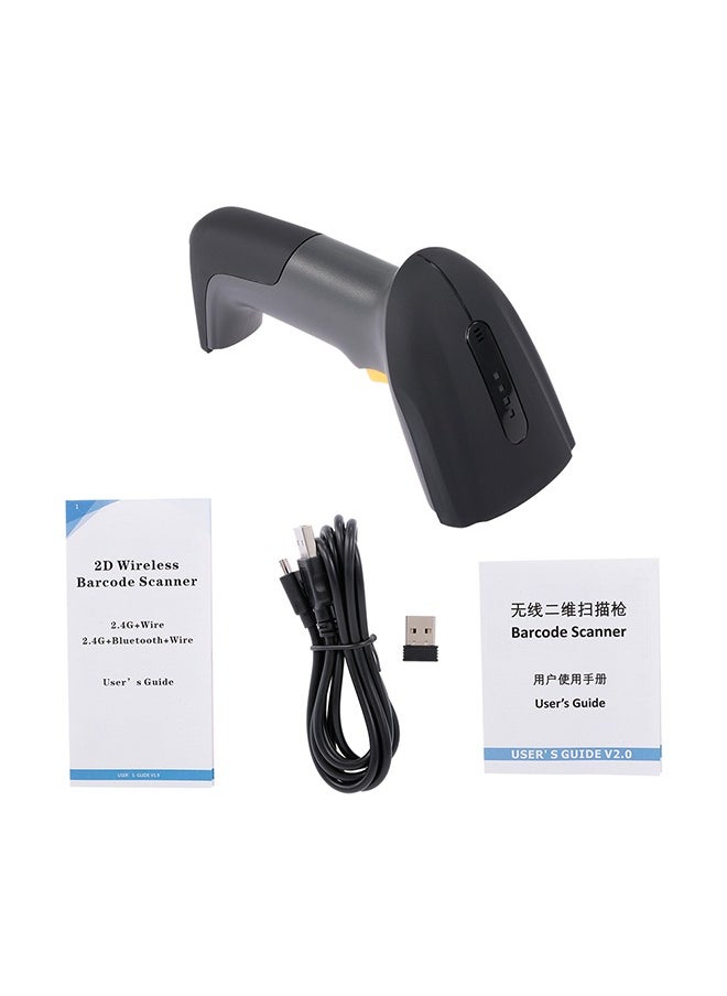 Handheld USB QR Barcode Scanner Reader for Computers Wired Automatic 1D 2D Image Bar Code Scanners for Mobile Payment Store Supermarket Warehouse MR-2561（Black）