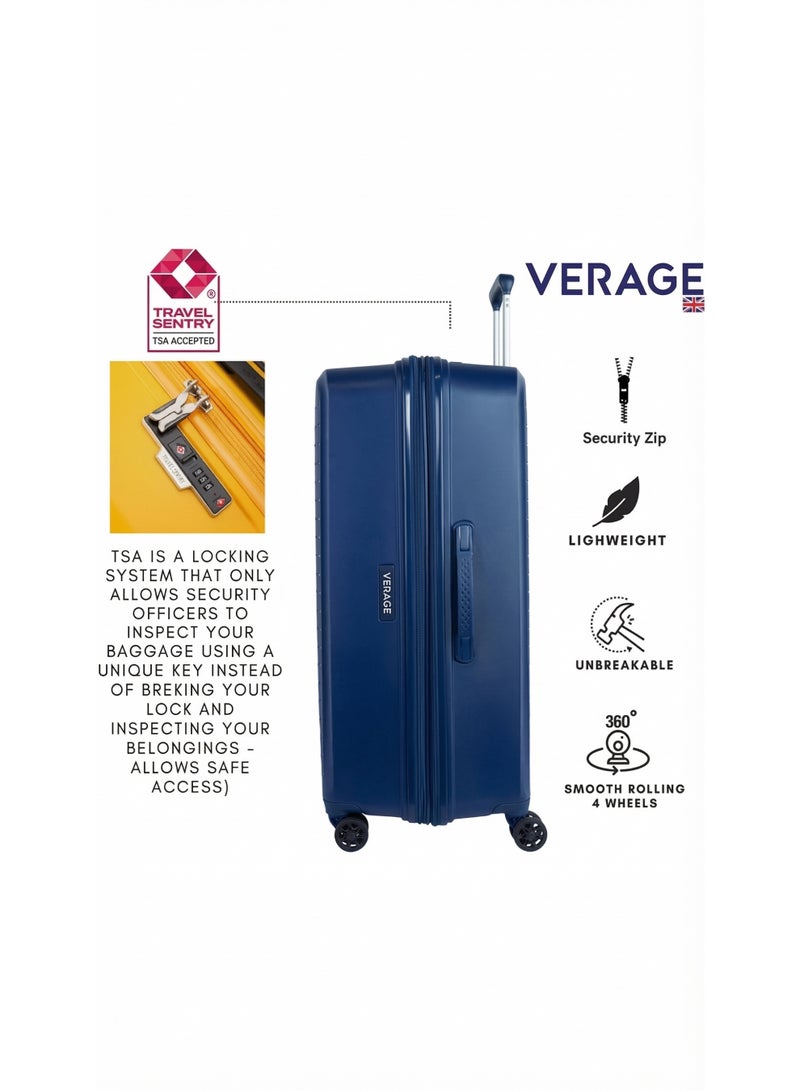 VERAGE Unbreakable Luggage Expandable Hardside Suitcase Large Black - Image 3
