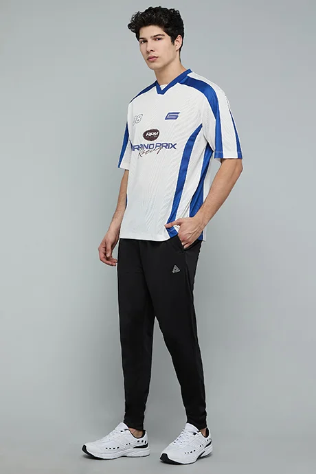 أر أند بي Solid Active Joggers with Drawstring Waist