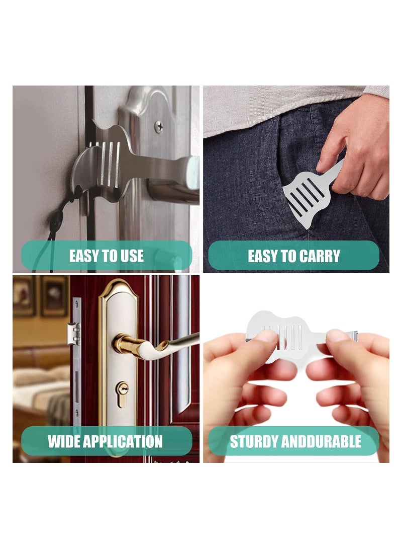 Portable Travel Door Lock, Stainless Lock Without Drilling, Additional Safety and Privacy for Traveling Hotel Apartment School Home