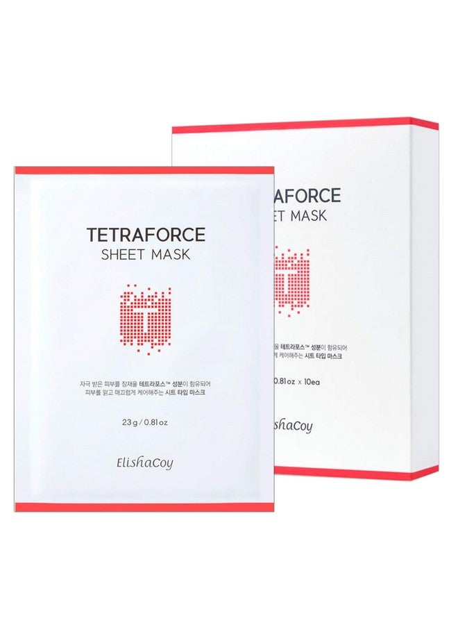 Elishacoy TETRAFORCE Sheet Mask 23g 10 Sheet - Tea Tree & Centella Asiatica Contained Skin Calming Facial Mask Sheet, Redness Relief, Removes Dead Skin Cells for Oily Acne Prone Skin - Image 1