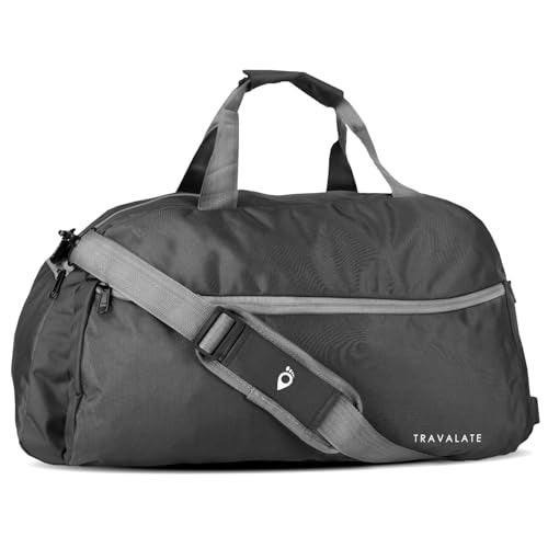 Travalate Polyester 45 L Multi Pocket Ultra Light Travel Duffle Bag Organizer for Men and Women (Grey, 20 X 18 X 11 Inch) - Image 1
