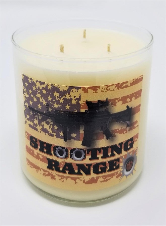 S&M Candle Factory شمعة ميدان الرماية ~ شمعة من شمع الصويا برائحة البارود والنحاس المستهلك ~ شمع صويا طبيعي فاخر بالكامل ~ صنع في الولايات المتحدة الأمريكية بنسبة 100% (برطمان كبير بثلاث فتائل) - Image 2