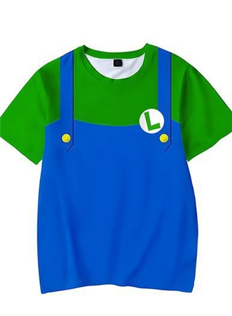 Super Mario 3D digital printing personalized breathable T-shirt shorts set  - Image 2