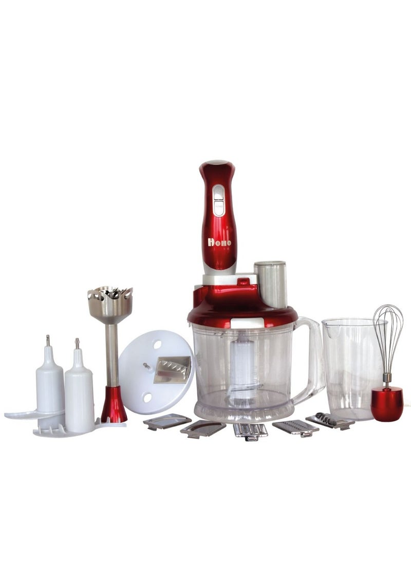 هوهو مُحضر طعام 750 وات 1.5 لتر FP-MX450 متعدد الألوان  - Image 1