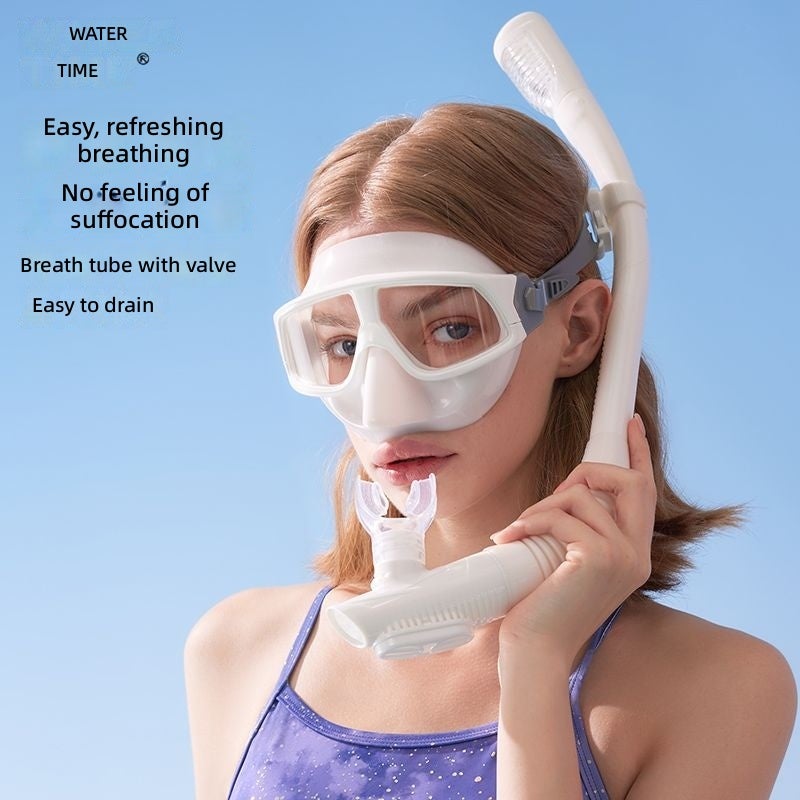 WaterTime Snorkeling Set – Full Dry Snorkel, Prescription Diving Mask & Goggles for Swimming and Diving - Image 3