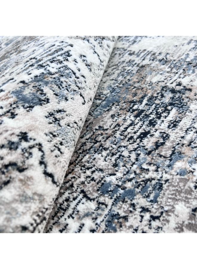 Abstract Blue Runner Carpet Ultra Soft Area Carpets For Bed Room Living Room And Dining room Anti-slip Floor Carpets Easy to Clean Made In Turkey