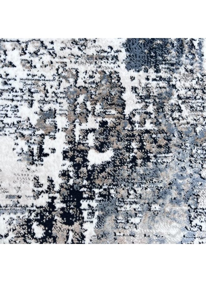 HANDPICKED FURNITURE Abstract Blue Runner Carpet Ultra Soft Area Carpets For Bed Room Living Room And Dining room Anti-slip Floor Carpets Easy to Clean Made In Turkey  - Image 3