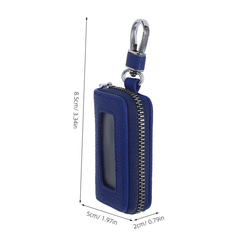 Elegant Vintage Metal Car Key Case Multi-Functional Secure Storage Remote Holder Zipper - Image 3