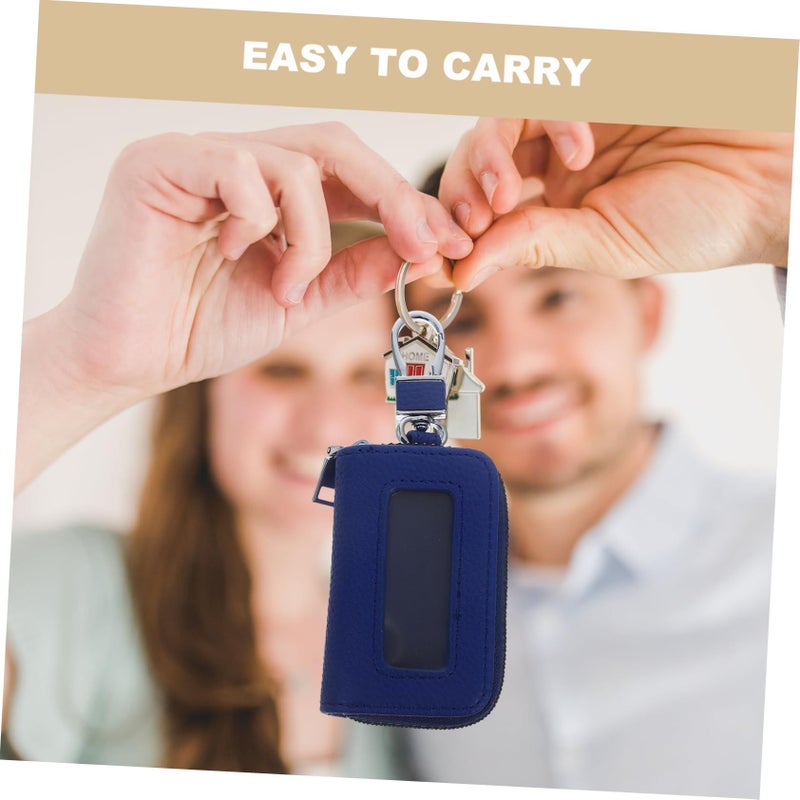 Elegant Vintage Metal Car Key Case Multi-Functional Secure Storage Remote Holder Zipper - Image 4