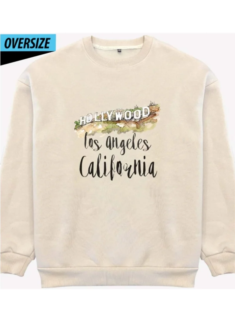 Hena Hollywood Oversize Sweatshirt – Feel the Los Angeles Spirit! Beige