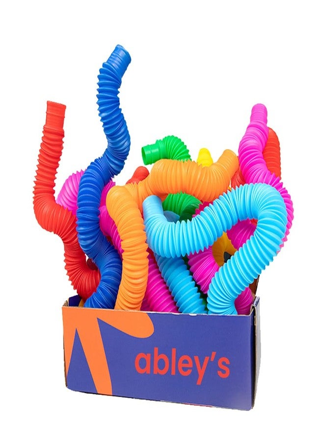 ألعاب أبيليز بوب تيوبز الحسية، أنابيب متعددة الألوان تصدر صوت طقطقة، لتنمية مهارات العلوم والتكنولوجيا والهندسة والرياضيات والمهارات الحركية | مجموعة من 12 قطعة | حجم كبير (19 سم) - Image 1