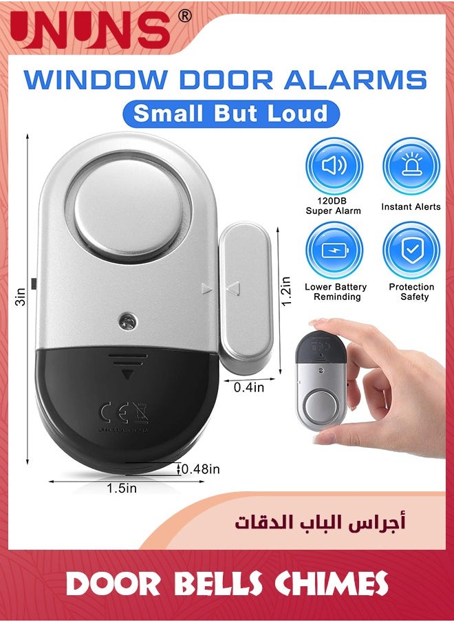 UNUNS - Door Window Alarms,Wireless Door Alarm For Home,120DB Pool Door Alarms,Security Personal Security Window Alarms For Pool Cars,Sheds,Caravans - Image 1