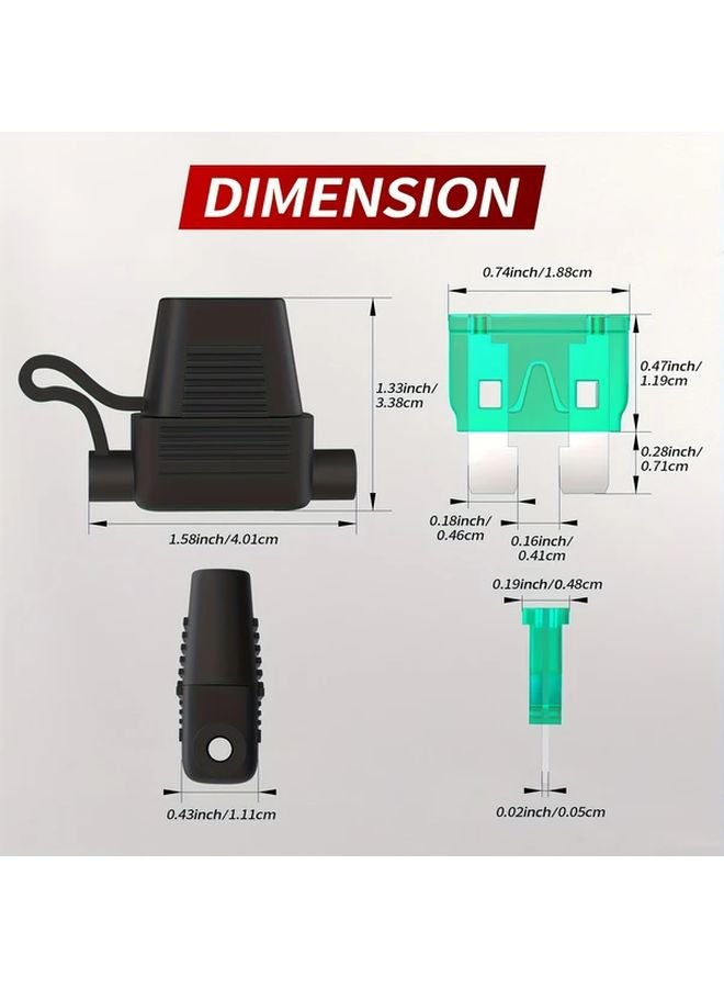 12AWG 10Pcs 30A 40A Inline Fuse Holder For Car Automotive Marine Boat Audio - Image 3