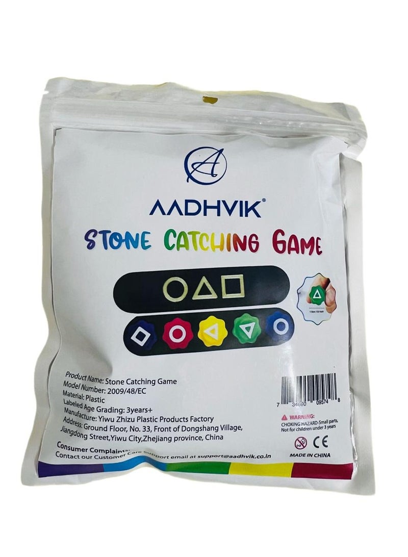 AADHVIK Catching Stone | Gonggi |Traditional Korean Game | korean Hand Stacking Toy | JackStone | 5 Pieces Traditional Stone | Family Travel Toy | Squid Tossing Stones. - Image 1