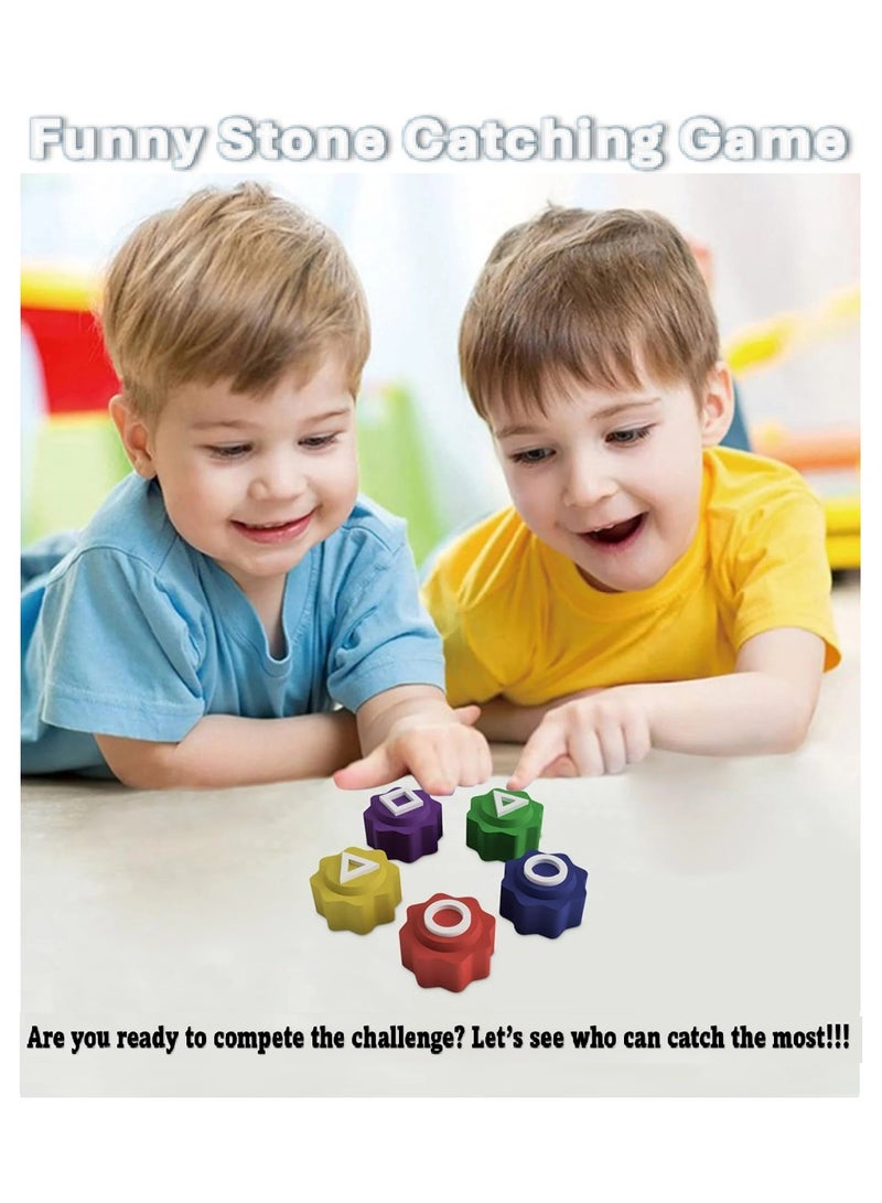 AADHVIK Catching Stone | Gonggi |Traditional Korean Game | korean Hand Stacking Toy | JackStone | 5 Pieces Traditional Stone | Family Travel Toy | Squid Tossing Stones. - Image 4