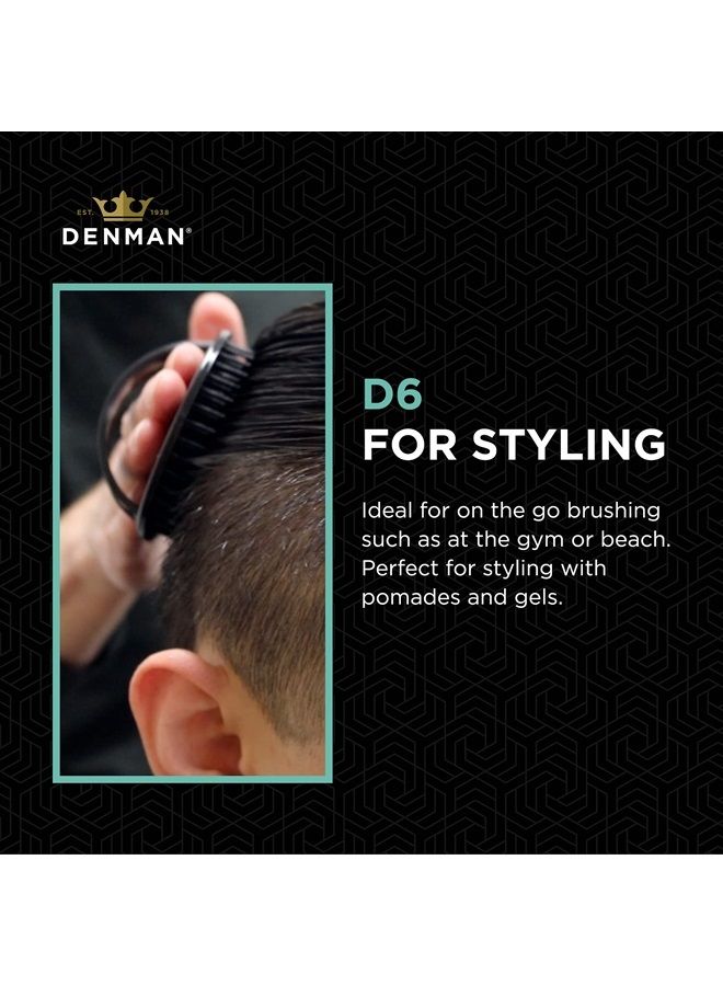DENMAN Jack Dean by Denman (Black) Scalp Massager and Detangling Hair Brush for Thick or Thin Hair, Curly or Straight Hair - use in the Shower or Bath - Head and Beard Scrubber - For Women and Men, D6 - Image 4