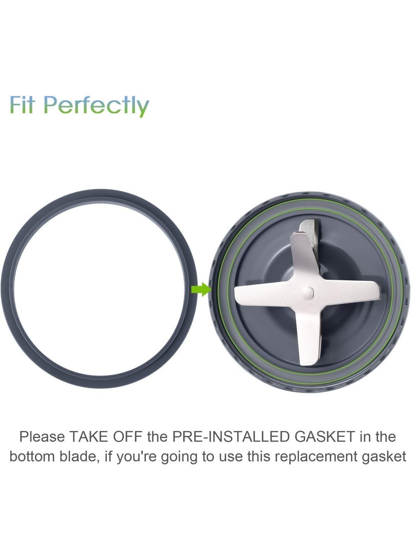 8 Pieces Blender Replacement Parts Extractor Blade for NutriBullet 600w 900w including Gasket Shock Pad and Gear - Image 4