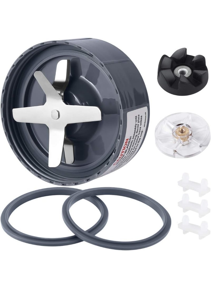 8 Pieces Blender Replacement Parts Extractor Blade for NutriBullet 600w 900w including Gasket Shock Pad and Gear - Image 1