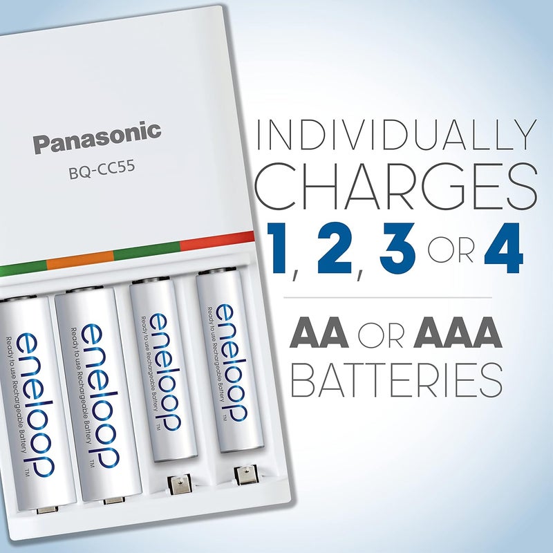 eneloop Panasonic KKJ55MBS66A eneloop Power Pack 6AA 6AAA and Advanced Battery 3 Hour Quick Charger  - Image 2