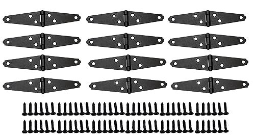 QCAA Light Strap Hinge Steel 2Layered Powder Coated 3 Elegant Frosted Matte Black 12 Pack Made in Taiwan - Image 1