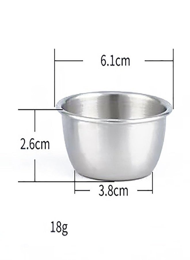 ccHuDE 3 Sets Salad Dressing to Go Containers Reusable Small Condiment Cups Stainless Steel Dipping Sauce Cups Reusable Sauce Containers with Lids - Image 2