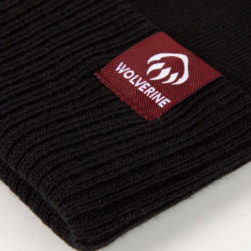 WOLVERINE Performance Work Beanie | Unisex | Durable | Rugged | Warm | Outdoor | Adventures | One Size, Cuffed Knit - Black - Image 3