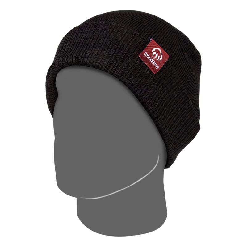 WOLVERINE Performance Work Beanie | Unisex | Durable | Rugged | Warm | Outdoor | Adventures | One Size, Cuffed Knit - Black - Image 5