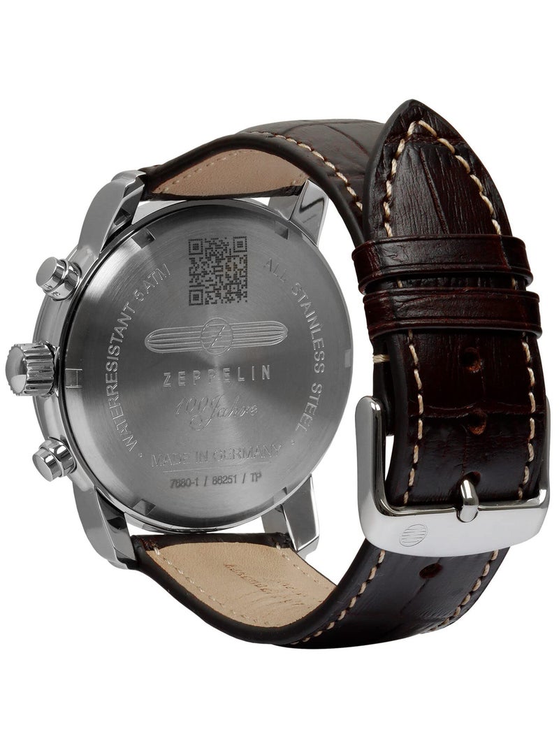 Zeppelin 100 Years of ED. 1 Analog Silver Dial Men's Watch-76801 - Image 2