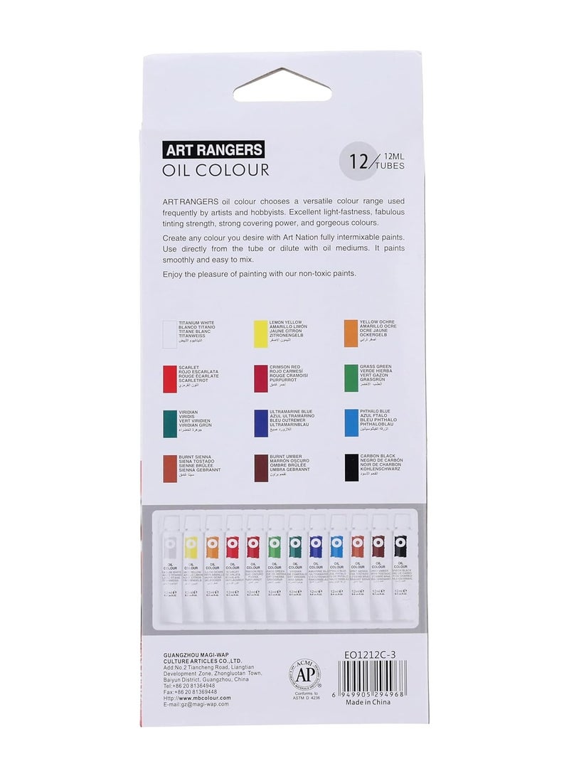 آرت رينجرز Art Rangers Pack Of 12 Tubes  Oil Colour Tubes 12 ml - No:EO1212C-3 - Image 3