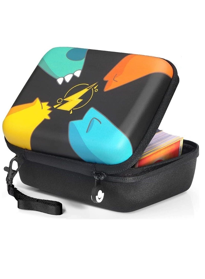 Mmmon Trading Card Storage Tin Box for TCG Cards,Hard-Shell Game Cards Carry Case Holder Bag,Holds Up to 400+Cards - Image 1
