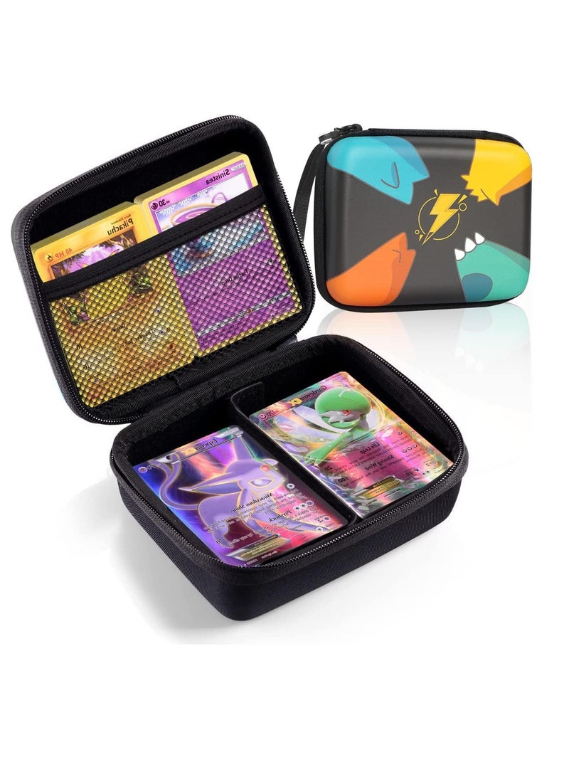 Mmmon Trading Card Storage Tin Box for TCG Cards,Hard-Shell Game Cards Carry Case Holder Bag,Holds Up to 400+Cards - Image 2
