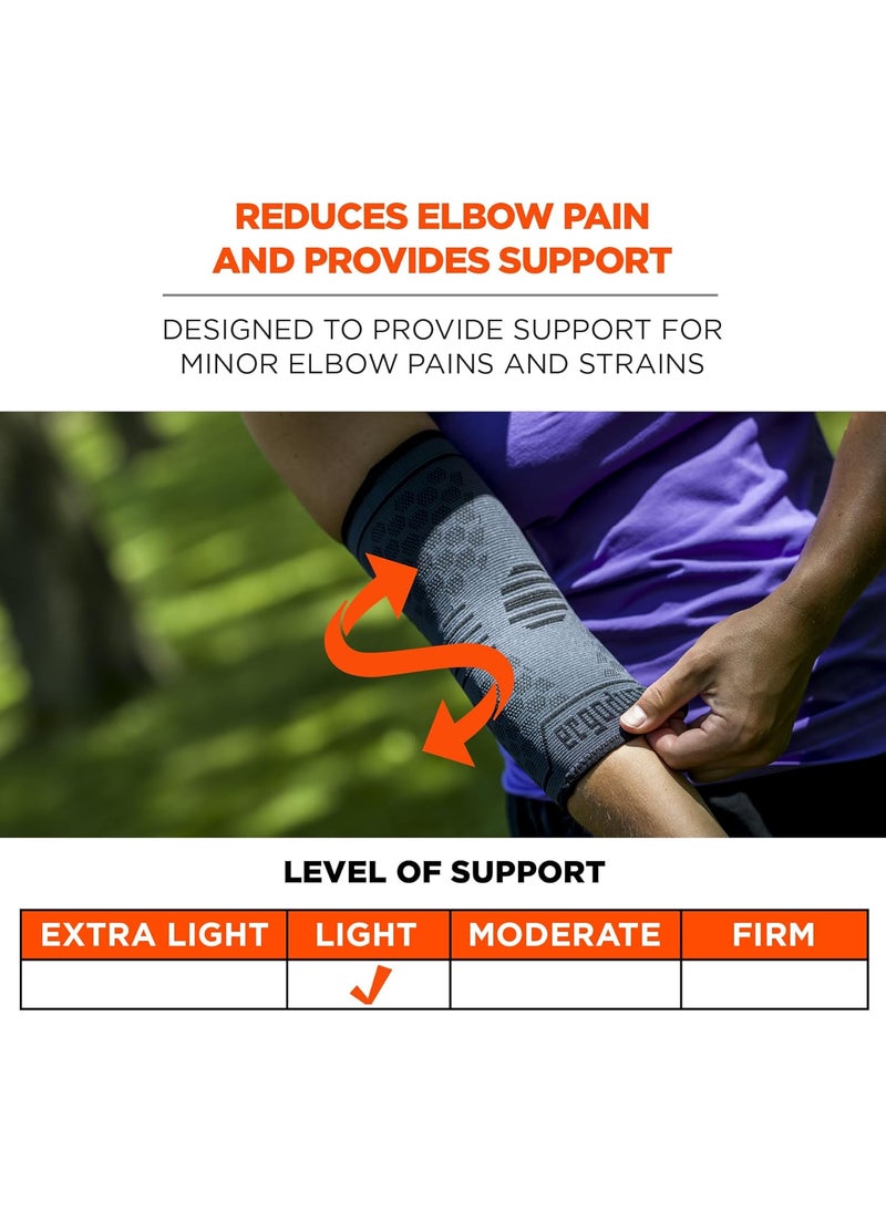Ergodyne Ergodyne  16593 ProFlex 651 Elbow Compression Sleeve Brace Support for Men and Women Black Medium  - Image 2