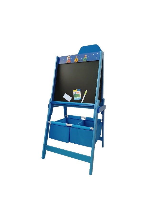 Factory Price - 2 Sided Wooden Easel Board with Accessories & Storage Bin - Image 2