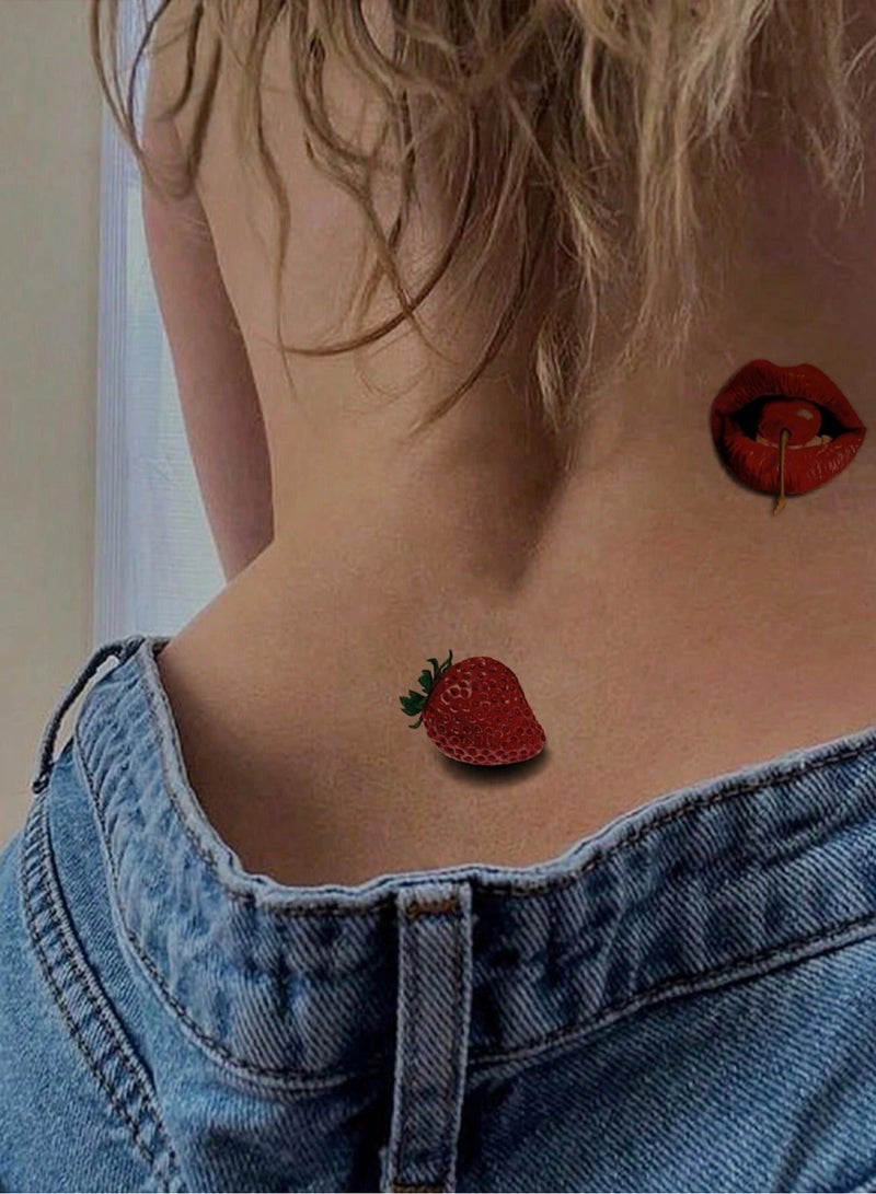Large 3D Temporary Tattoo Stickers for Women – 2 Pieces (Assorted Designs) - Image 3