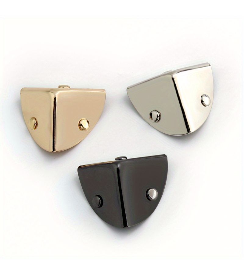 2pcs Silvery Metal Triangle Corner Buckle For Wallet Cover Handbag Craft DIY - Image 2