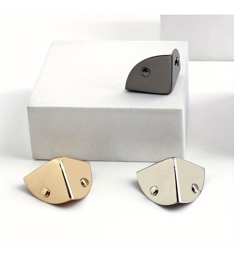 2pcs Silvery Metal Triangle Corner Buckle For Wallet Cover Handbag Craft DIY - Image 5