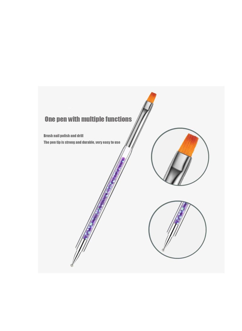 SYOSI Nail Art Brushes, Double Ended Brush & Dotting Tool Kit, Including Nail Liner Brush and Nail Dotting Pens for Nail Art Nail Salon 5Pcs  - Image 3