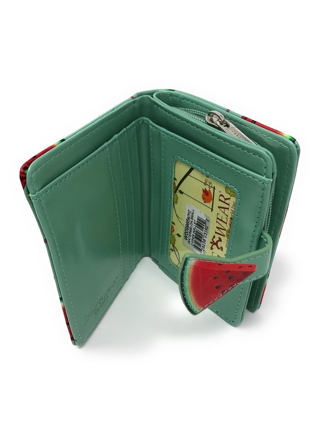 Shag Wear Small Watermelon Fruit Wallet For Women And Teen Girls Vegan Faux Leather 4.5 Green  - Image 4
