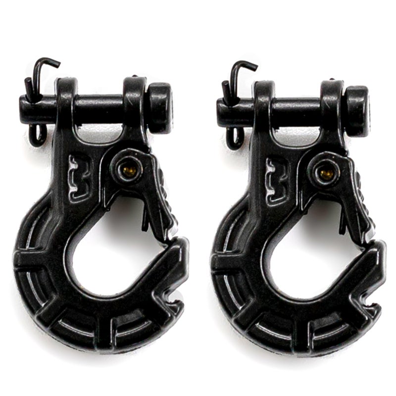 Metal Winch Hook: 1/10 Scale Black High-quality Metal - Exquisite Workmanship Easy Installation Remote Control Trailer Hook for Axial SCX10 90046 90047 RR10 RC Climbing Car Enthusiasts - Image 4
